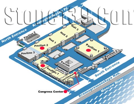 莫斯科國際展覽中心展廳導航圖