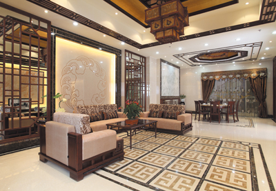 人造沙安娜米黃大理石裝飾效果圖