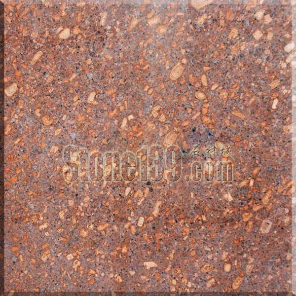 花崗巖映山紅、代代紅和光澤紅以及光澤珍珠紅石材的比較
