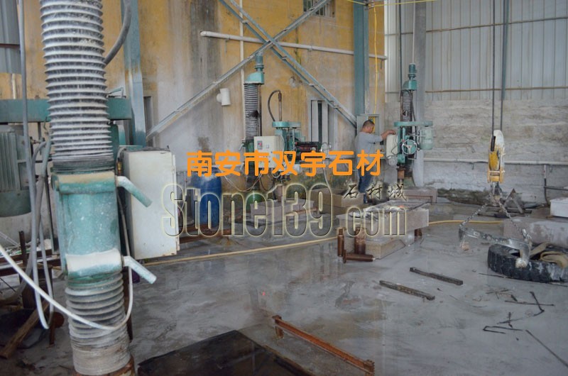 連體洗衣池石材生產加工流程圖