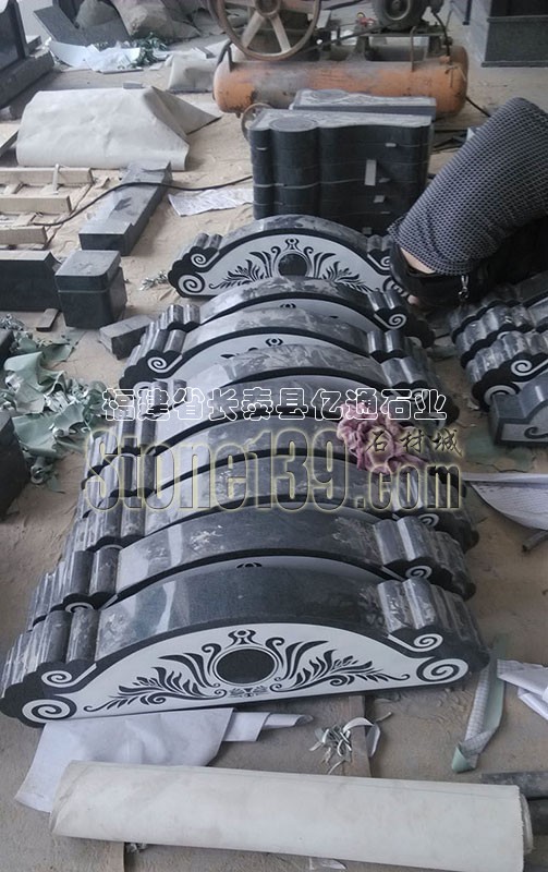 億通石材廠家直銷福建長泰芝麻黑花崗巖成品、價格合理