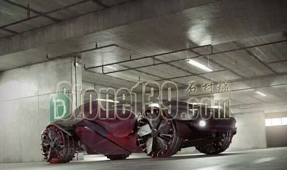 奢華石材內裝打造超級跑車概念車