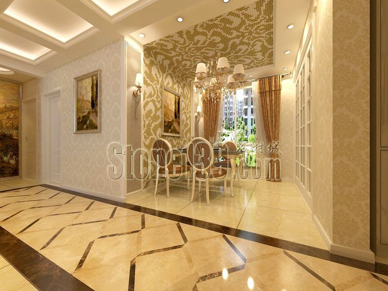 大理石拼花裝飾總有一種豪華氣派的特點
