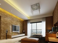 淺啡網大理石客廳電視背景裝飾