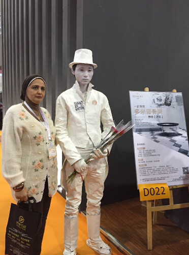 江西雅高礦業(yè)2015廈門(mén)石材展展廳現(xiàn)場(chǎng)圖片