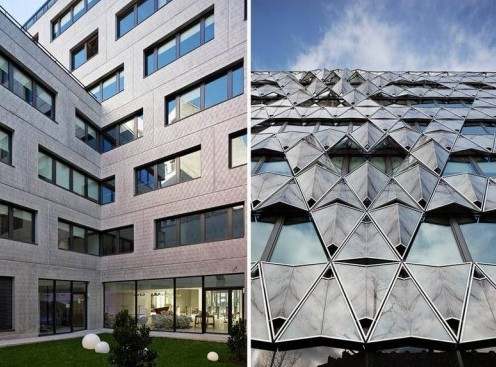 輕薄外墻藝術裝飾欣賞-折紙一樣的石材幕墻