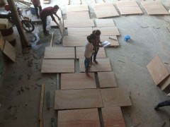 銹石木紋黃石材成品供應