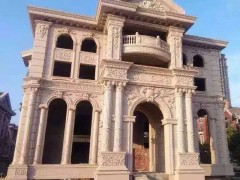 別墅外墻石材全套供應 柱子 拱門 窗戶線條 欄桿