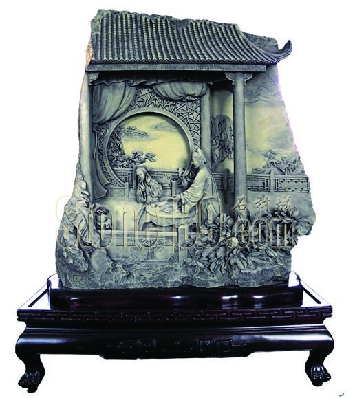 　　石雕《白蛇傳》□記者施曉平攝