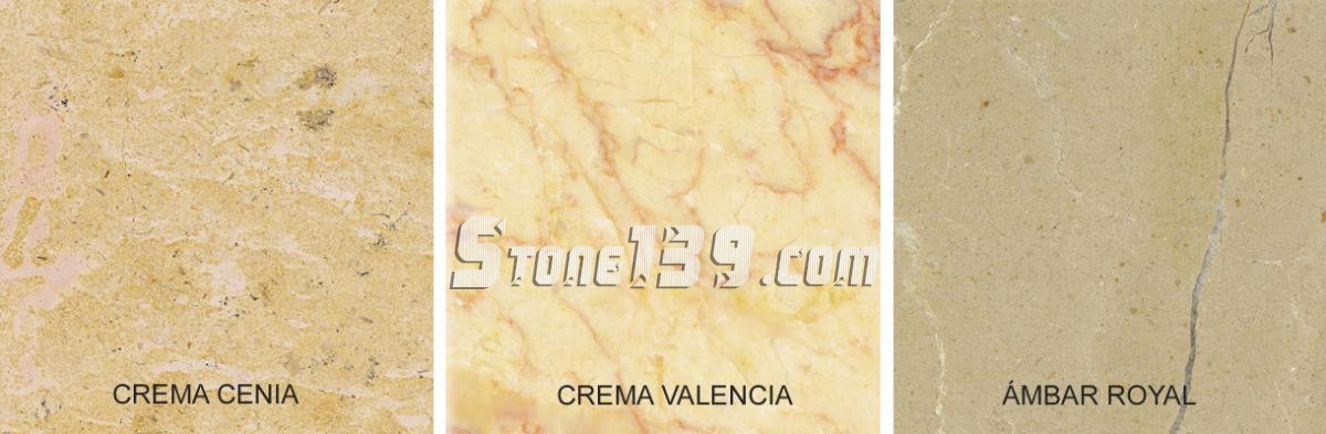 西班牙米黃之外的其他幾款西班牙產米黃色大理石