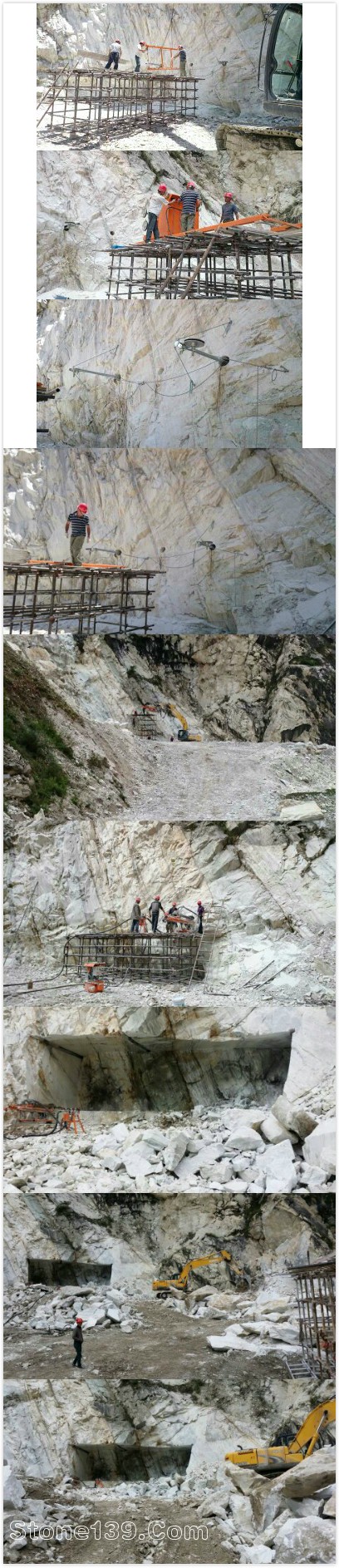 四川寶興億隆石材引進(jìn)意大利大理石洞采工藝開礦