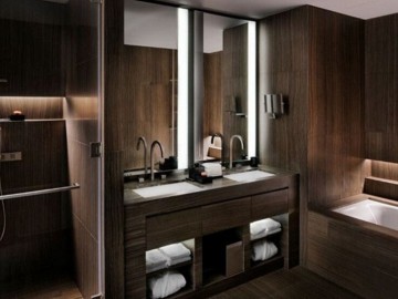 奧巴馬木紋石材衛生間裝飾