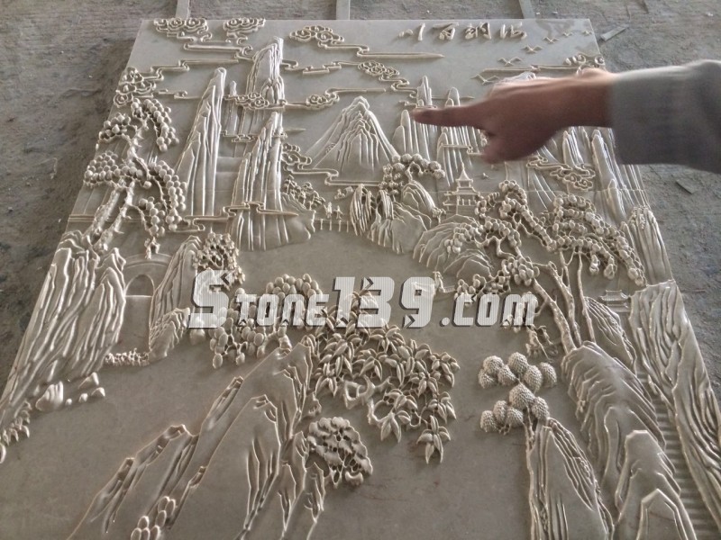 天豪石業CNC電腦自動雕刻機加工各種石材工藝品