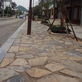 龍潭石材 純天然 不規則 青石板碎拼