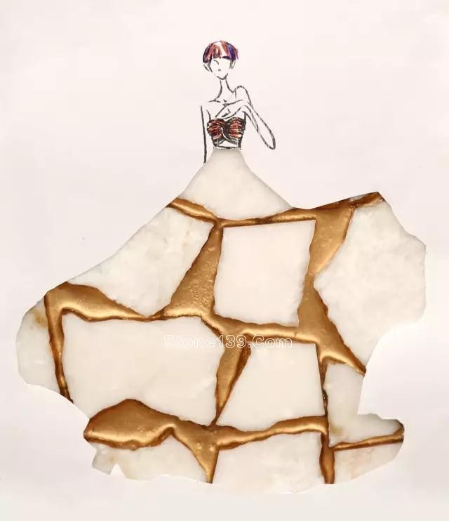 大理石紋理的裙子