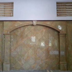 晉江安海鎮石材背景墻 黃金網背景墻