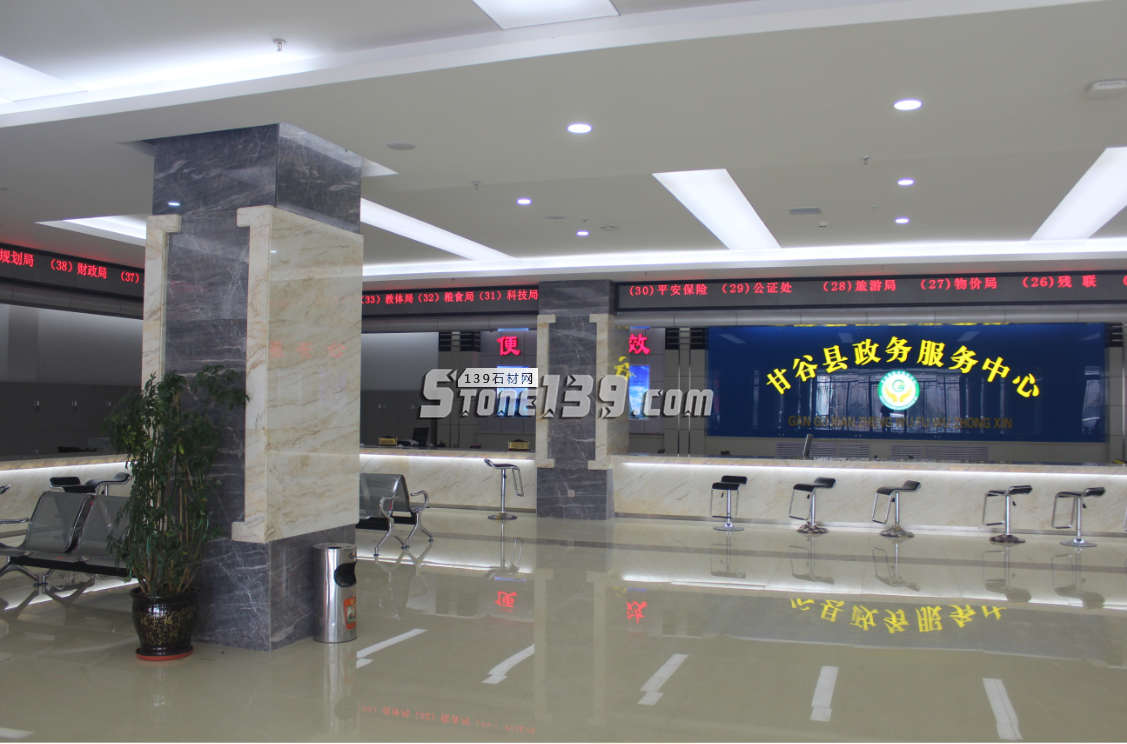 甘谷大劇院石材工程裝飾-甘肅金潤玉公司案例