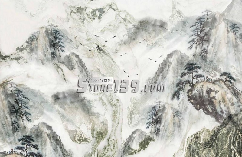 山水畫(huà)大理石大板