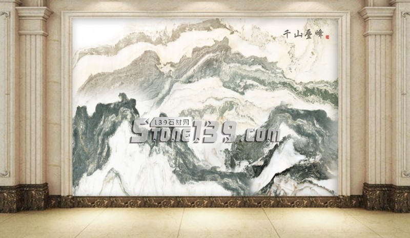 山水畫(huà)大理石背景墻