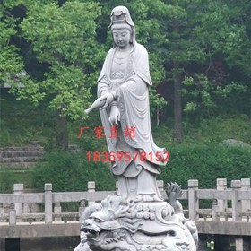 石雕佛像，三面觀音石雕