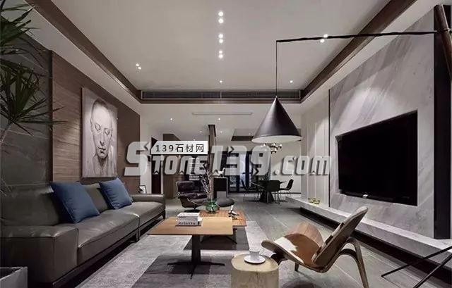 各種風格的石材電視墻讓人眼花繚亂