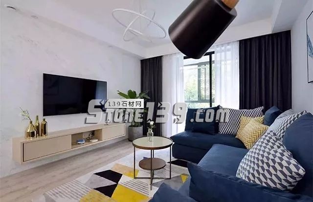 各種風格的石材電視墻讓人眼花繚亂