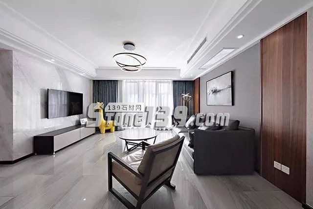 各種風格的石材電視墻讓人眼花繚亂