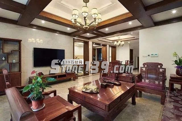 各種風格的石材電視墻讓人眼花繚亂