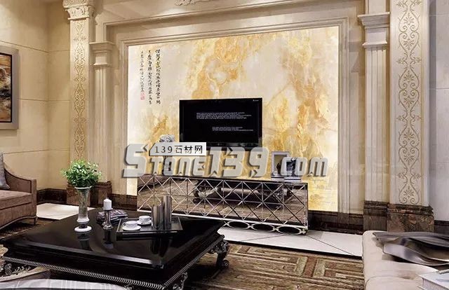各種風格的石材電視墻讓人眼花繚亂