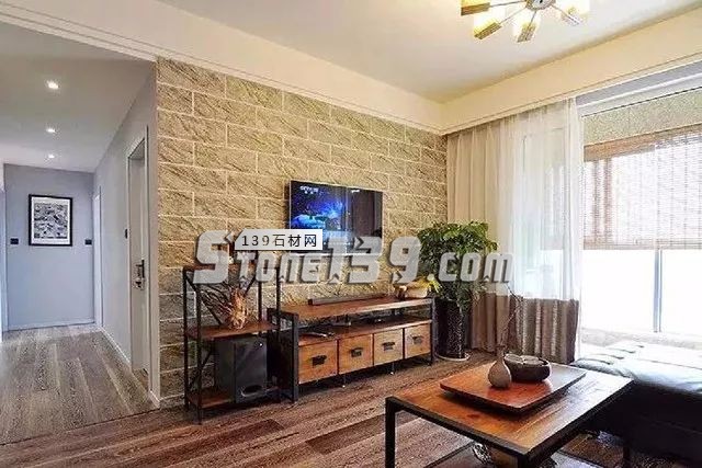 各種風格的石材電視墻讓人眼花繚亂