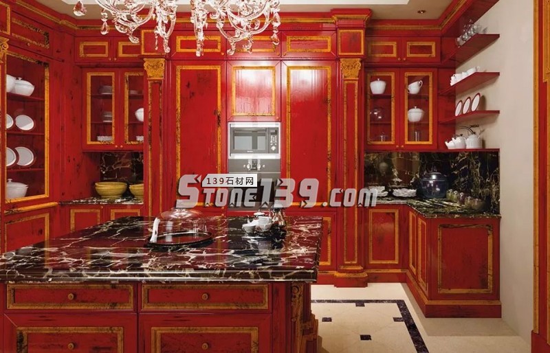 藝術品般的大理石廚房，做飯也可以很享受