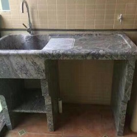 博豪石業花崗巖一體洗衣柜、耐用、耐腐蝕