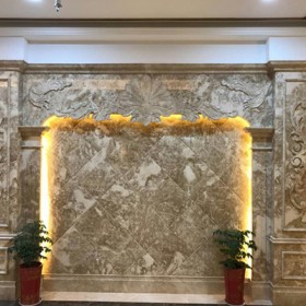 石材羅馬柱背景墻 大理石家裝