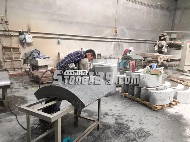 花崗巖石材圓柱加工過程圖解