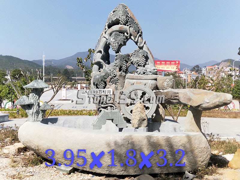 趣味石雕欣賞-福建騰翔石雕園林庭院景觀風水石