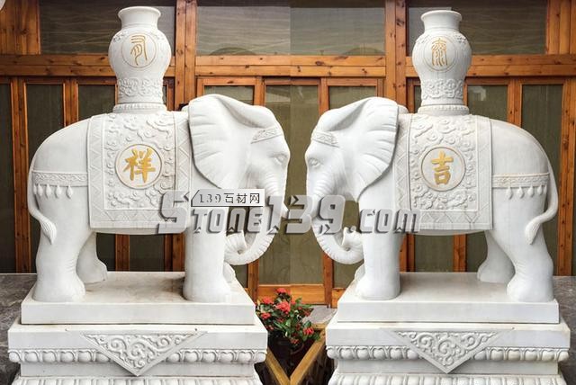 如何預防白色石雕大象容易變黃?