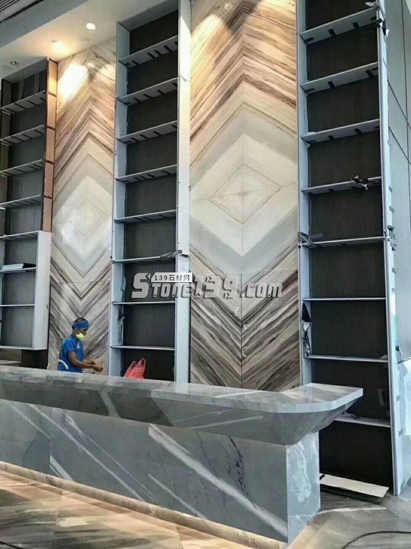 意大利藍金沙大理石裝飾案例