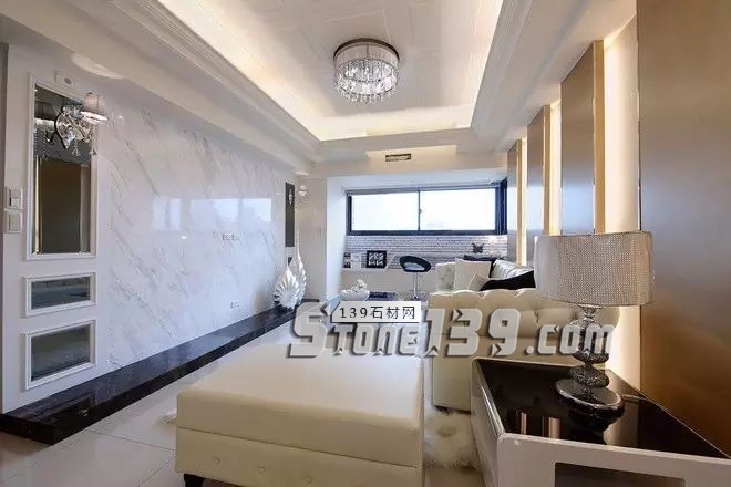 80后、90后年輕人鐘愛的大理石電視背景墻裝飾風格