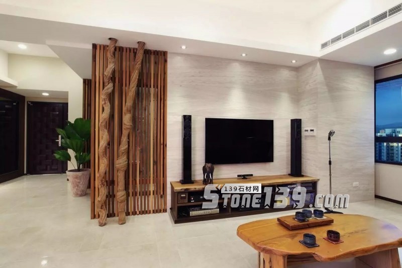 80后、90后年輕人鐘愛的大理石電視背景墻裝飾風格