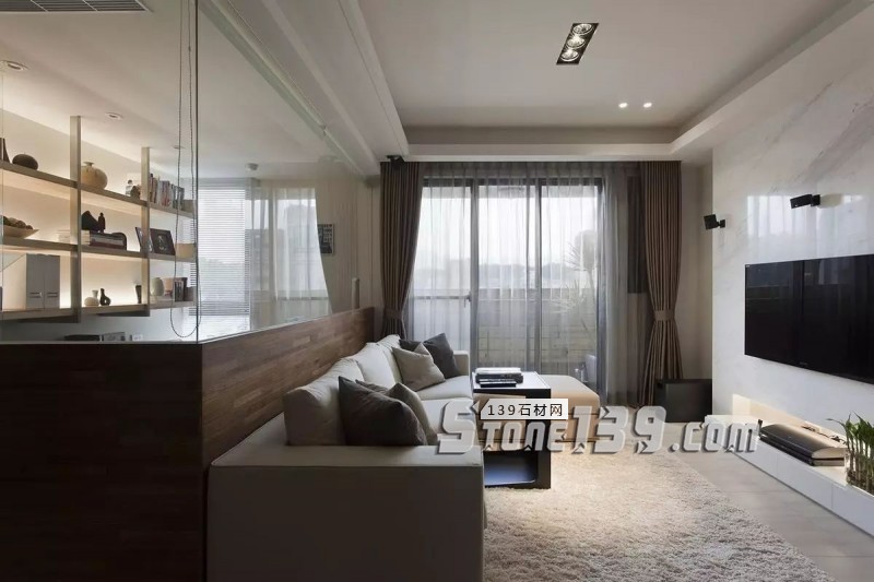 80后、90后年輕人鐘愛的大理石電視背景墻裝飾風格