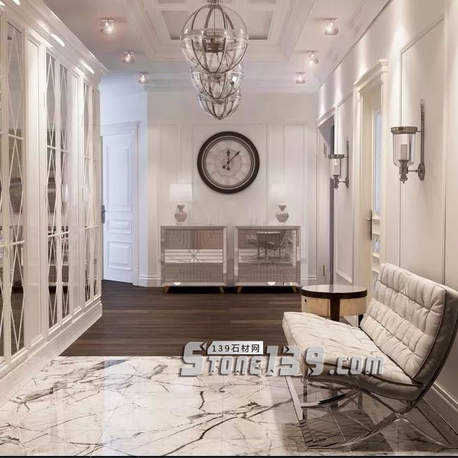 2018年最流行的大理石樓梯、過道、拼花應用分享