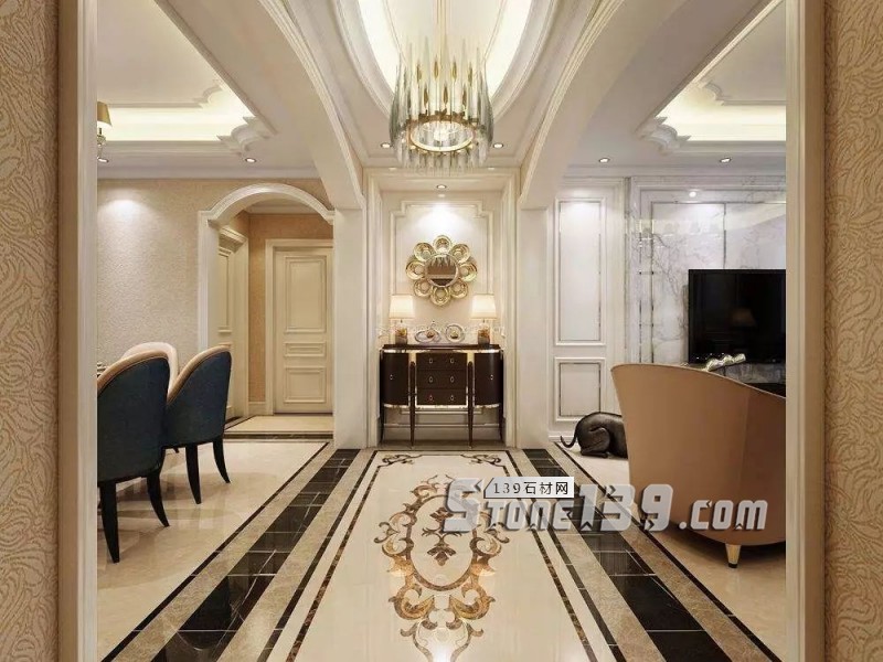 2018年最流行的大理石樓梯、過道、拼花應用分享