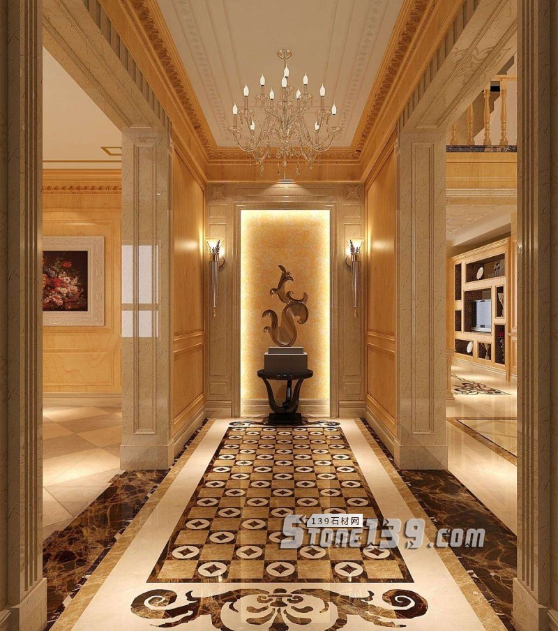 2018年最流行的大理石樓梯、過道、拼花應用分享