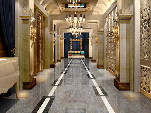 土耳其進口的灰色大理石裝飾案例設計效果