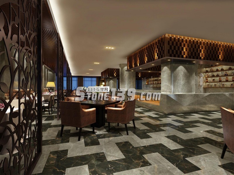 土耳其進口的灰色大理石裝飾案例設計效果