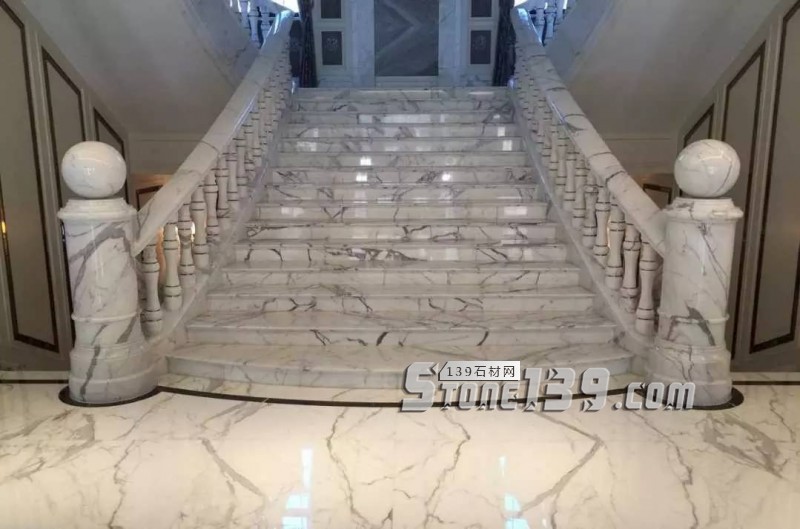 雪花白大理石經(jīng)典裝飾設(shè)計(jì)案例-感受奢華紋理之美