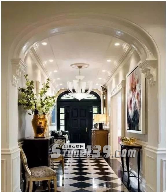 黑與白，經典的石材拼接藝術