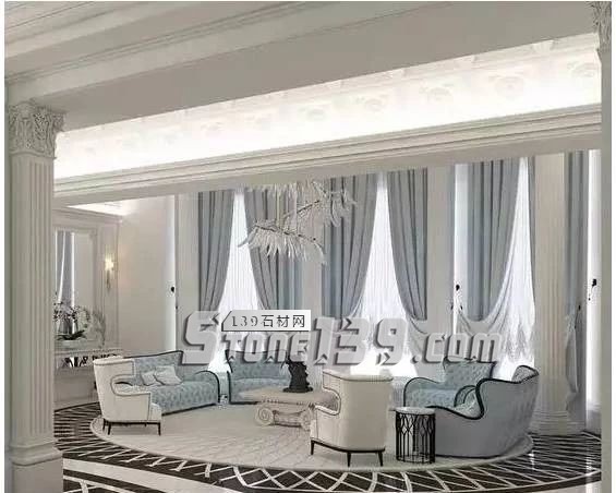 黑與白，經典的石材拼接藝術