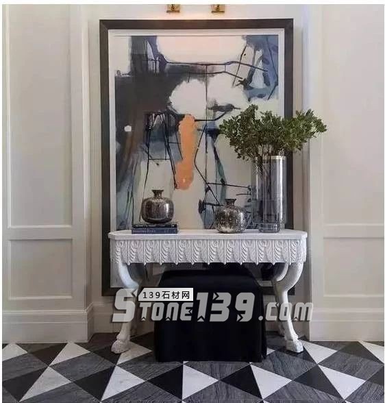 黑與白，經典的石材拼接藝術