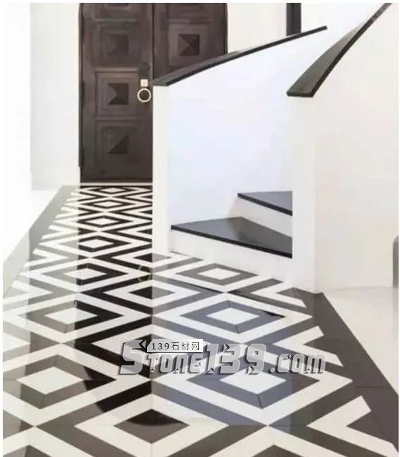 黑與白，經典的石材拼接藝術